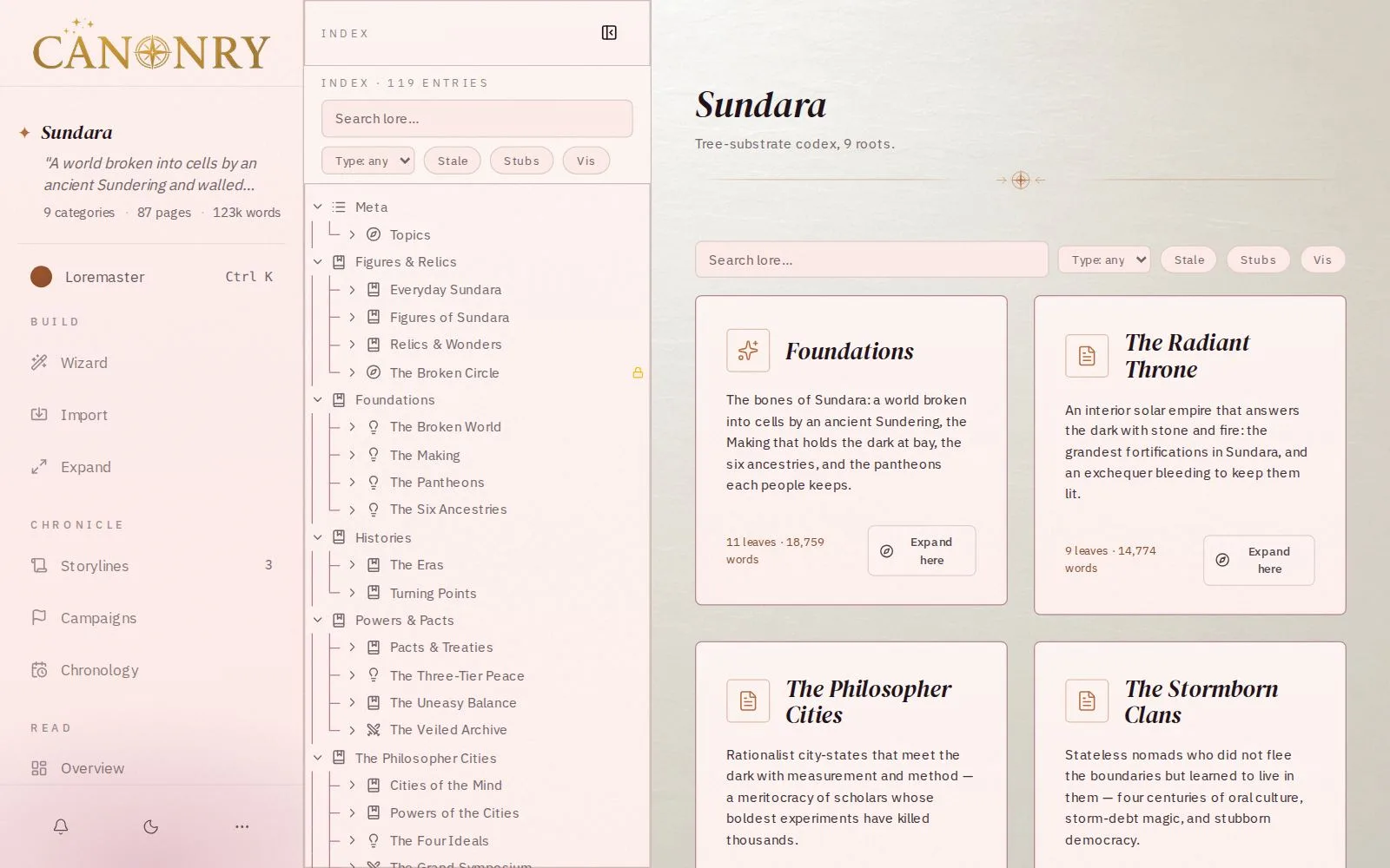 The Sundara codex under the Hearts & Thrones theme: lush, courtly.